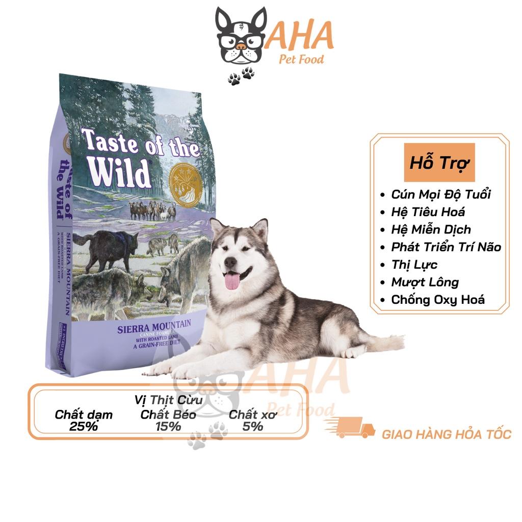 Thức Ăn Cho Chó Husky Taste Of The Wild Bao 500g Hỗ Trợ Xương Cơ Khớp - High Praire Bò Rừng, Nai, Trái Cây Rau Củ Quả