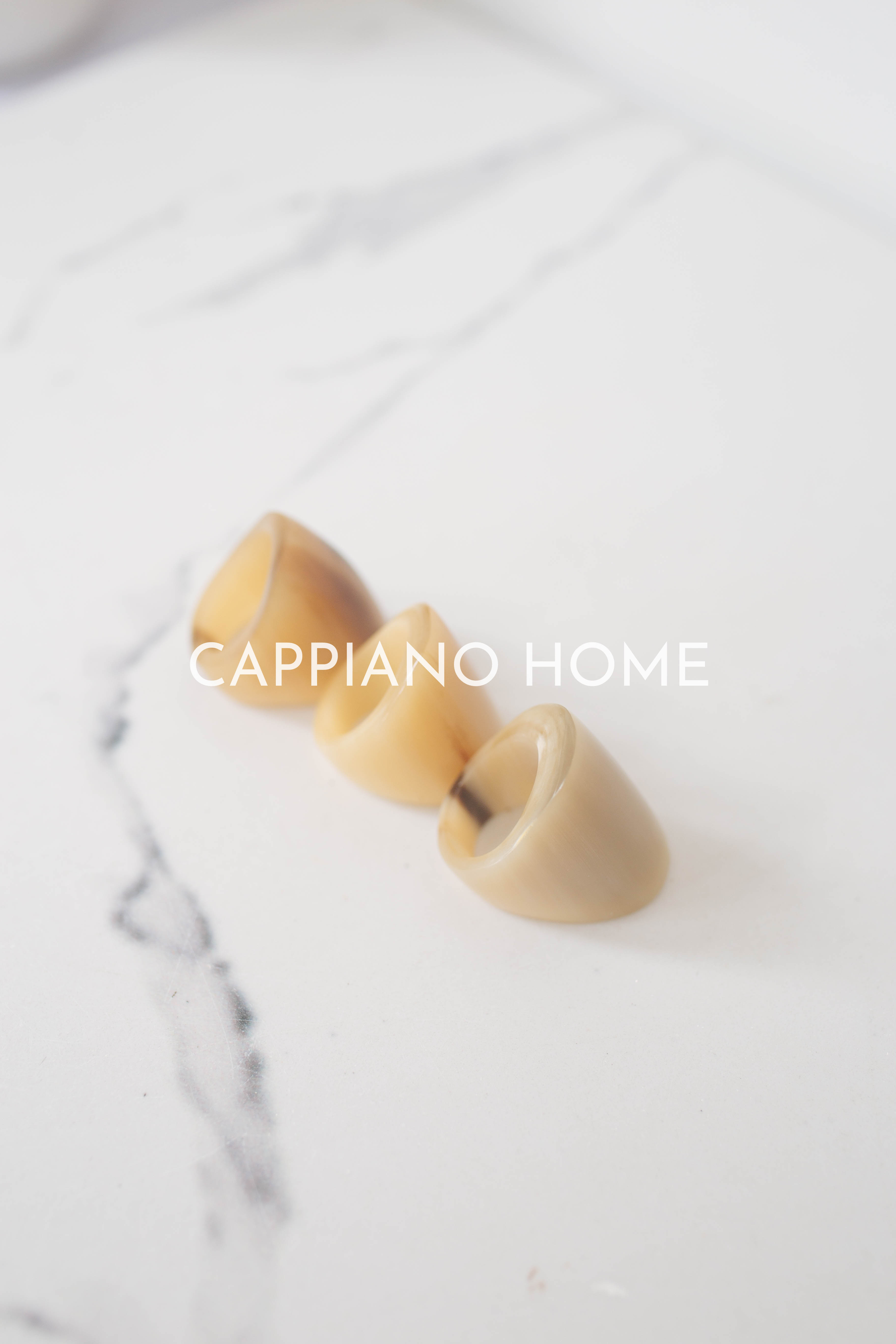 Nhẫn bằng sừng tự nhiên, chất liệu sừng cao cấp bản 2cm, nhẫn phụ kiện đeo tay | Cappiano home