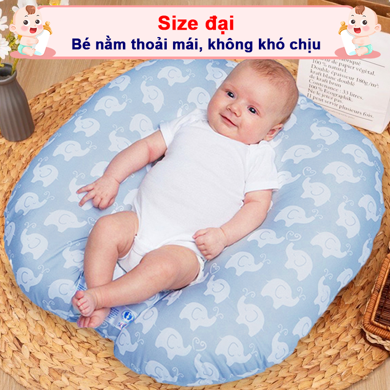 Gối chống trào ngược chất cotton cao cấp Baby-S, Gối cho bé sơ sinh 0-2 tuổi size đại nhiều họa tiết – SSS011