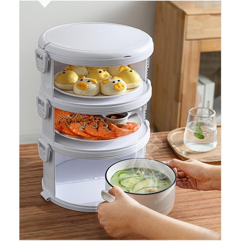 Chiếc lồng Vegetable Cover giữ nhiệt thức ăn xách tay thiết kế khóa
