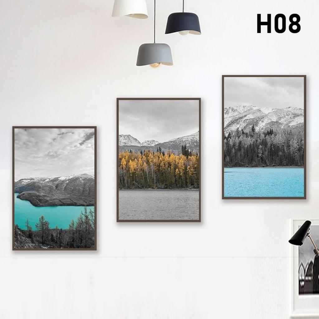 Set tranh treo tường, tranh dán tường phong cách hiện đại, tranh trang trí, canvas, HALO Decor