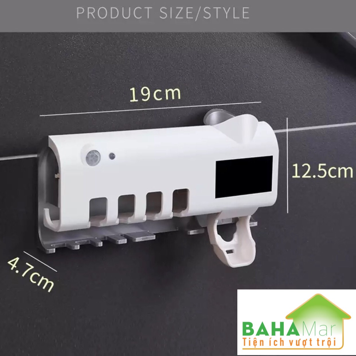 GIÁ TREO BÀN CHẢI TIỆT TRÙNG KHỬ KHUẨN - NHẢ THUỐC ĐÁNH RĂNG TỰ ĐỘNG "BAHAMAR" khử khuẩn bằng tia UV đảm bảo vệ sinh răng miệng