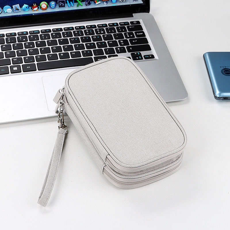 Túi đựng phụ kiện công nghệ đựng pin sạc dự phòng, điện thoại, cáp sạc usb, tai nghe có quai cầm, Túi Đựng Phụ Kiện Công Nghệ Có Quai Cầm, Chống Nước - Hàng Chính Hãng dododios