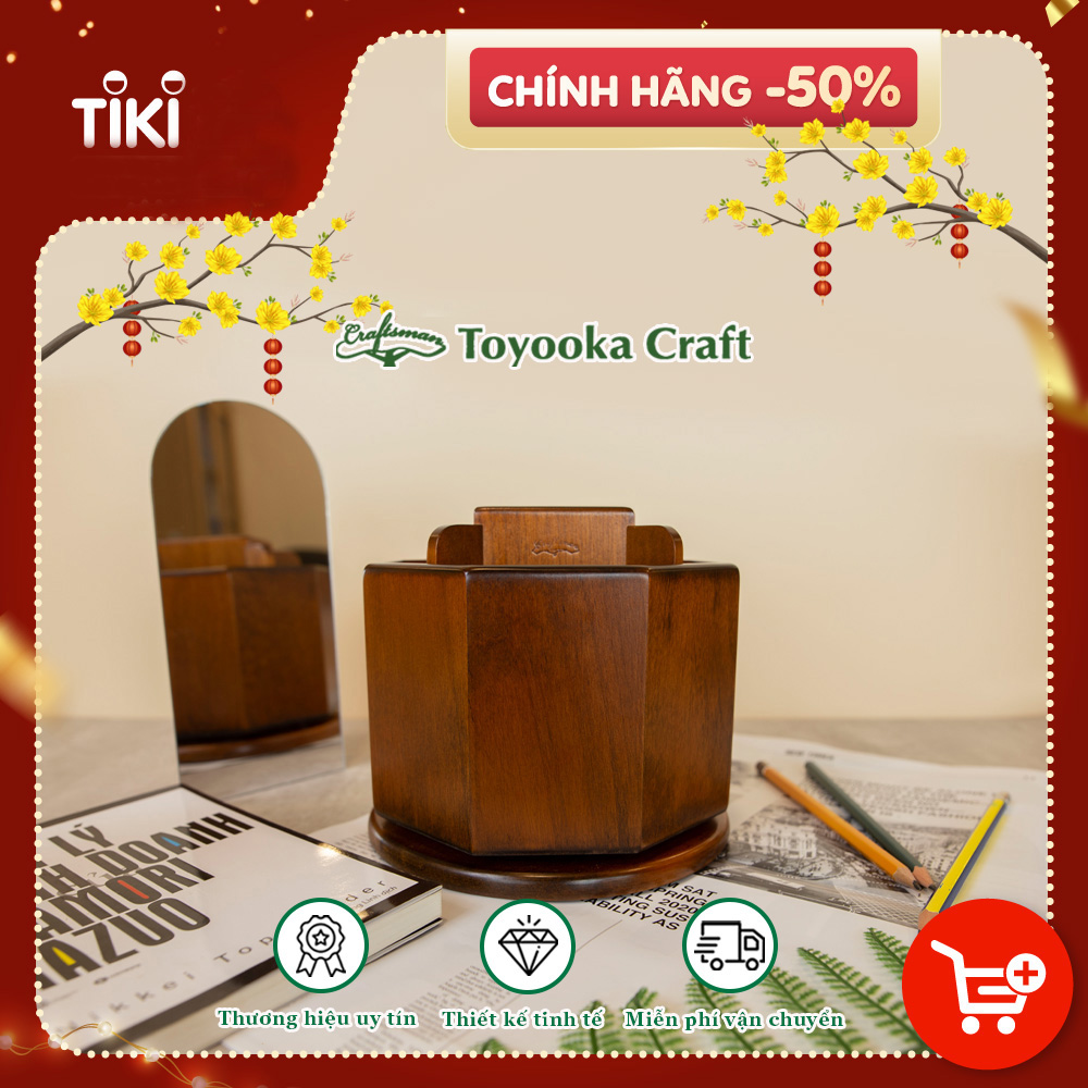 Hình ảnh Hộp Gỗ Xoay Đa Năng (bát giác) TOYOOKA CRAFT, Phụ Kiện Gỗ Cao Cấp, Quà Tặng Tinh Tế, Sang Trọng - SC58