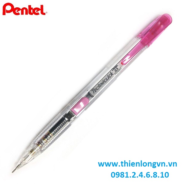 Bút Chì kim bấm giữa Pentel 0.5mm – PD105T thân hồng