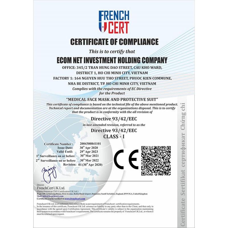 Khẩu Trang Y Tế 4 Lớp EcomMed Đóng gói Từng Chiếc Kháng Khuẩn 99%