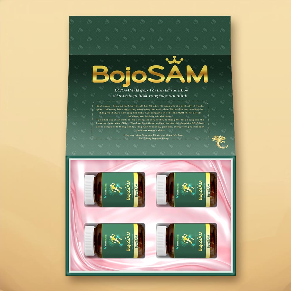 Bojo SÂM - Sâm xương khớp, giảm đau nhức xương khớp - 1 lọ/60 viên - Sambien.vn - SSAVI0301