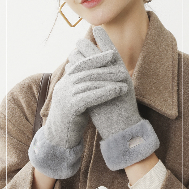 Găng tay len cảm ứng cashmere nữ cao cấp Golovejoy DY35