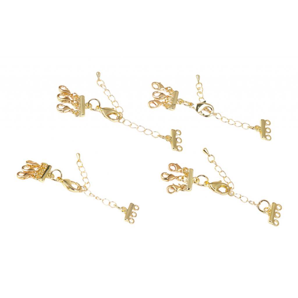 2-3pack 5cm 6 Ring Chain Jewelry Beads Necklace Pendant DIY Craft Making golden