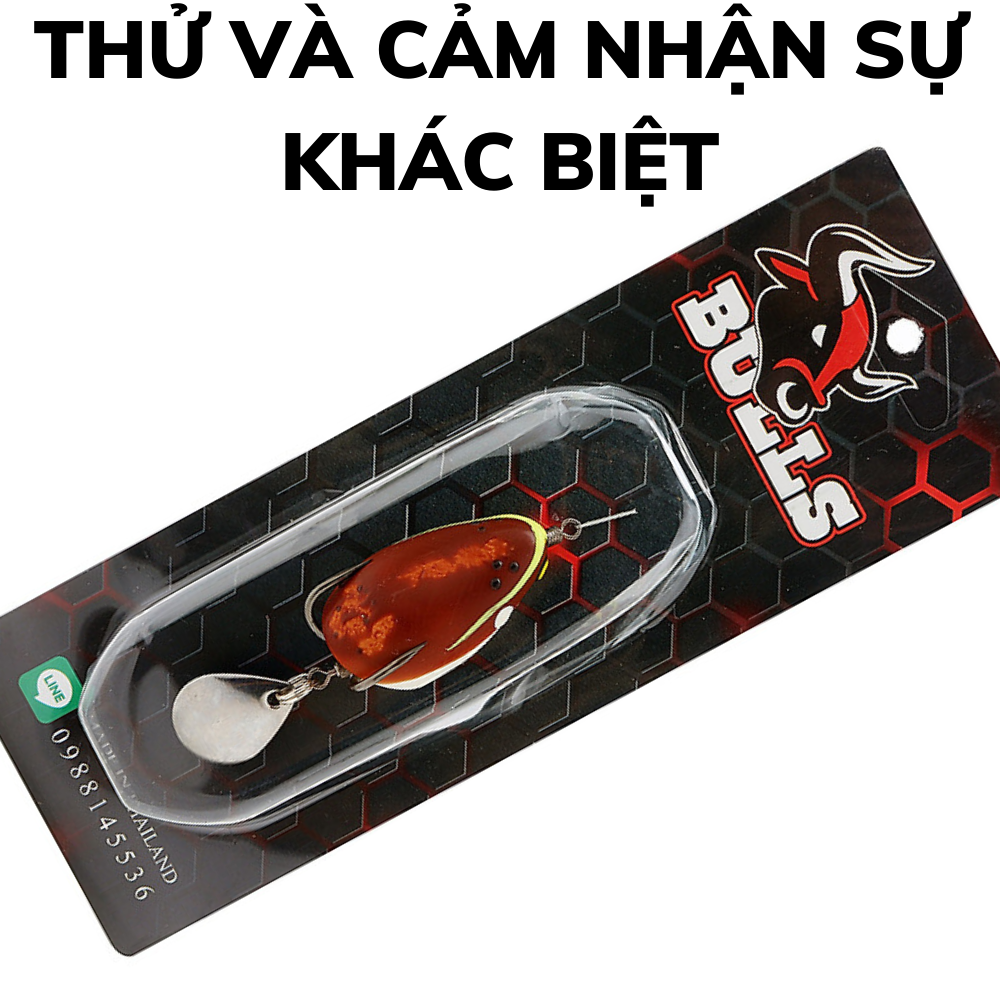 Nhái hơi câu lóc v1 Bull nặng 7g dài 4.5cm có thìa xoay, mồi nhái giả thái lan câu lure cá lóc bông đồng cá sộp cực nhạy