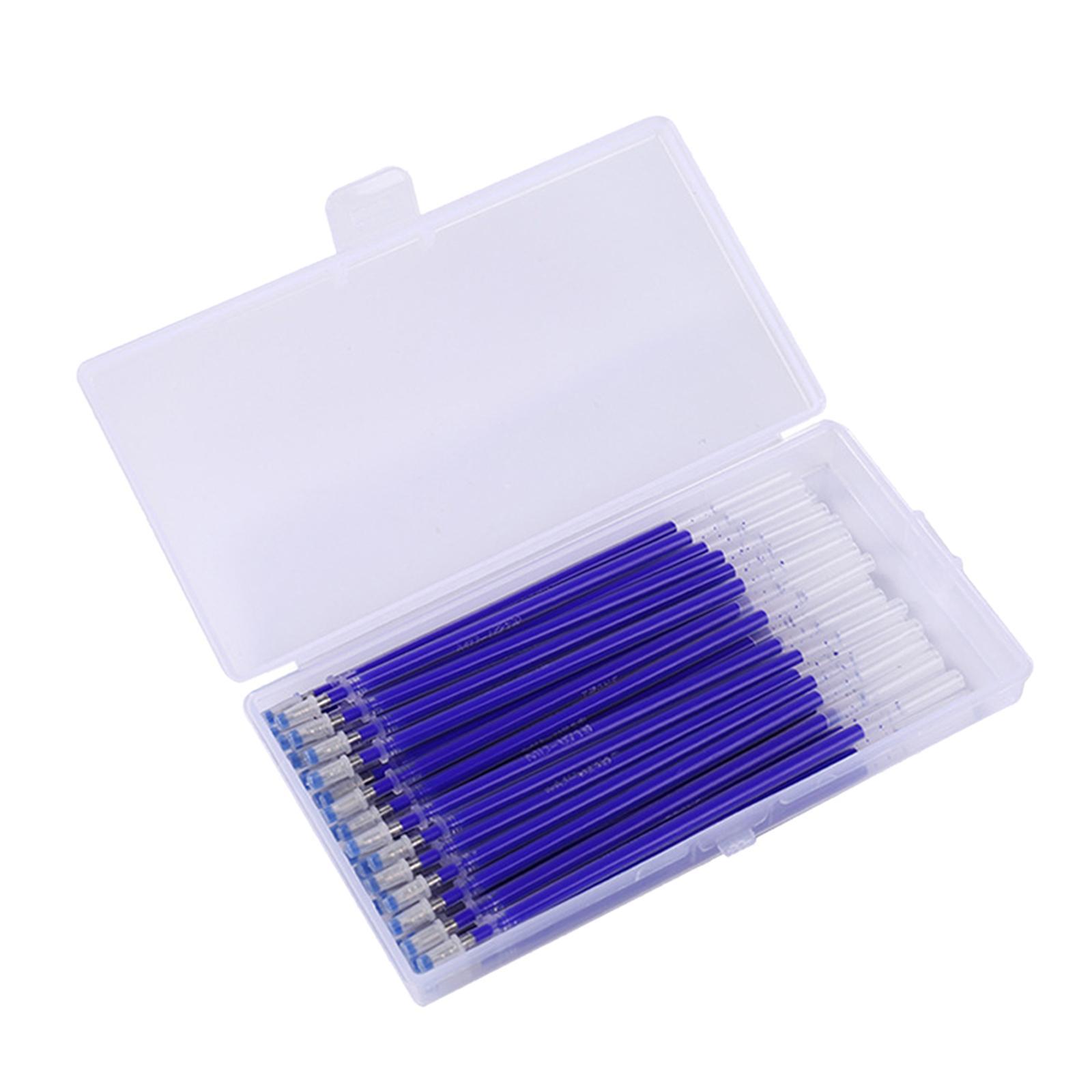 80Pcs Disappearing Heat Erasable Ink Fabric Marker Pen Refills for Tailors Chalk Gel Pens Sewing Tools Accessories