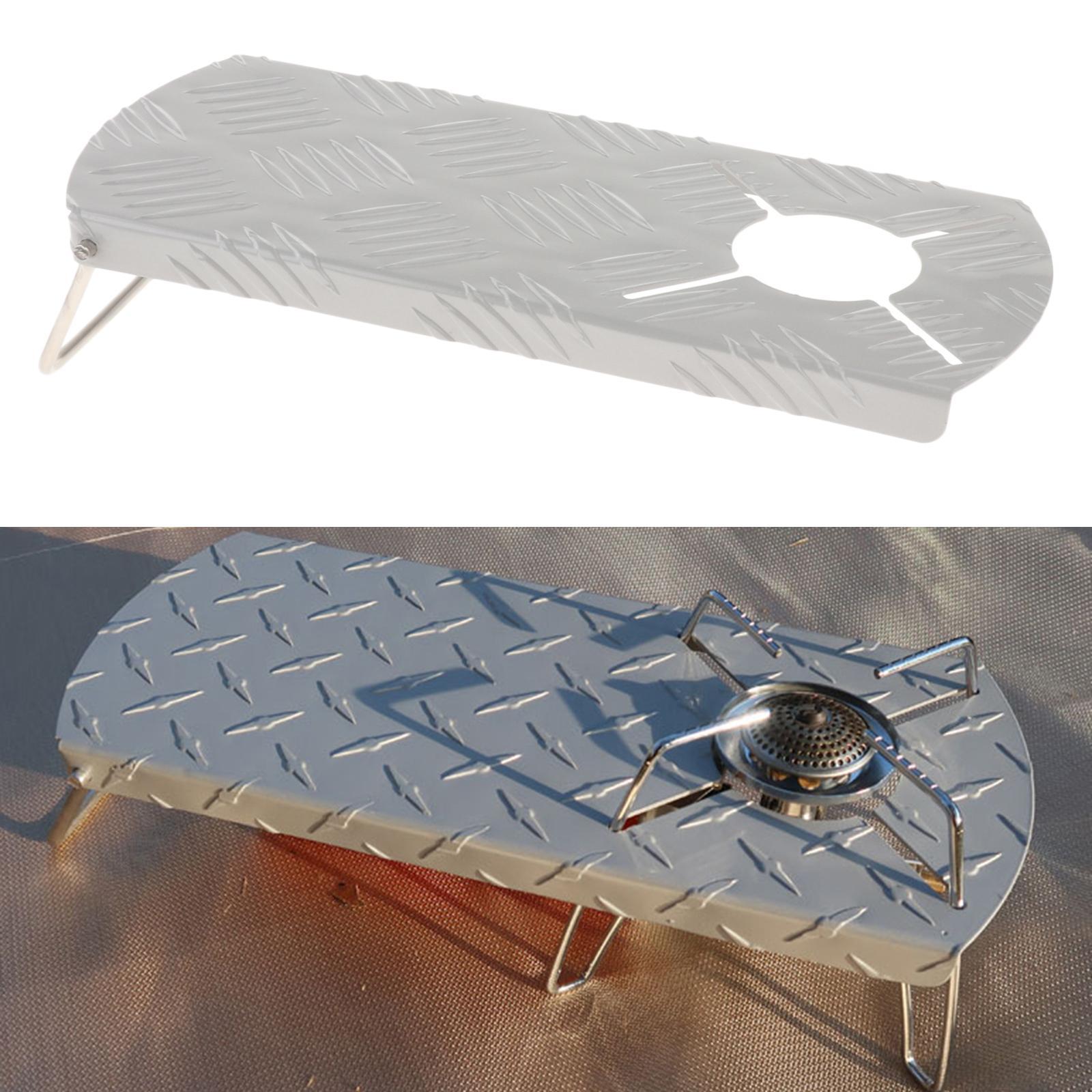 Portable Camping Table, Aluminum Alloy Folding Split Gas Stove Stand Holder Desk with Storage Bag for Picnic, Beach Dining &amp; Cooking, Easy to Clean