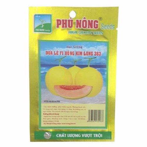 Hạt giống dưa lê F1 Hồng Kim Long 383 Phú Nông