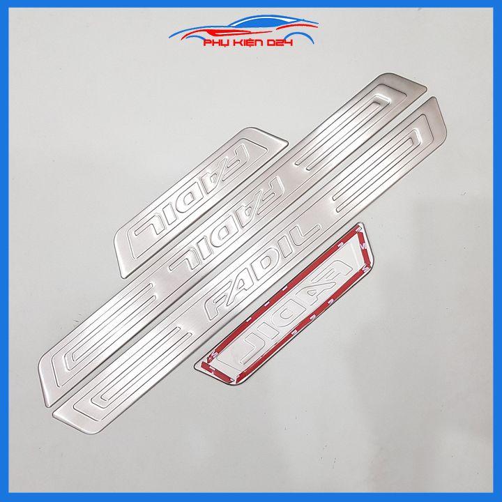 Bộ ốp bậc cửa trong ngoài nẹp bước chân Fadil 2019-2020-2021-2022 Inox chống trầy trang trí xe