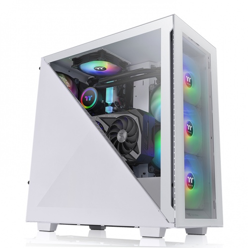 Case Thermaltake Divider 300 TG Mid Tower Chassis (Black/White) - Hàng Chính Hãng