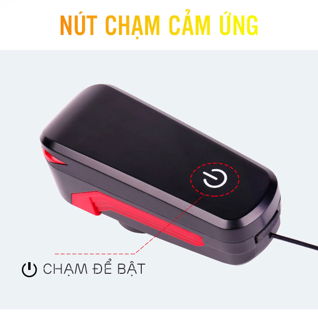Đèn Xe Đạp Có Còi T6 350lumens Pin 2000mAh Còi âm thanh lớn 140dB MaiLee