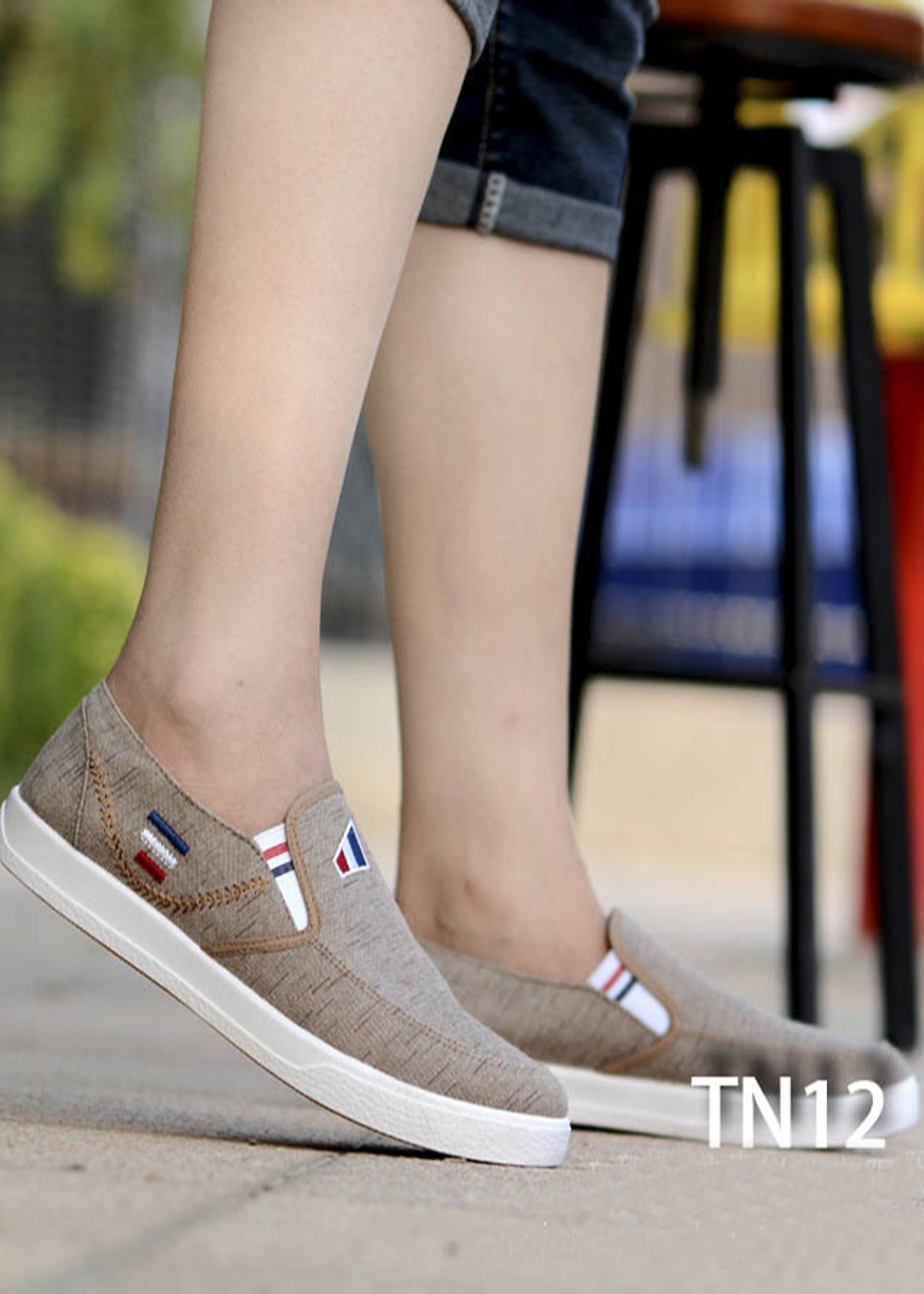 Giày Sneaker Nam Cao Cấp Ta.Za.No Êm Bền - Màu Nâu Xám - TN12