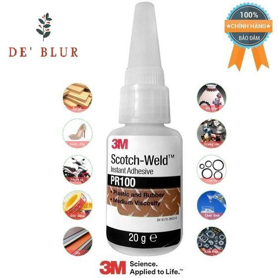 Keo Dán Đa Năng Siêu Dính 3M PR100 Scotch-Weld Plastic &amp; Rubber Instant Adhesive 20g