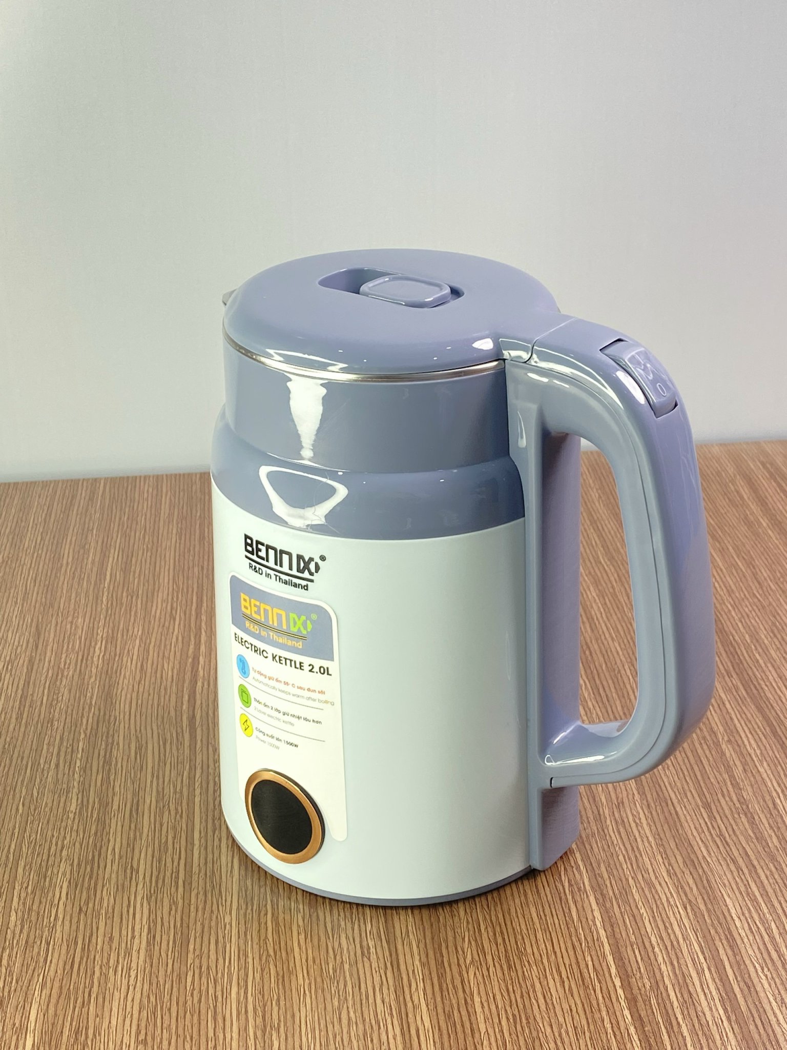 Bình Ủ Trà Giữ Nhiệt, Ấm Đun Nước Siêu Tốc Ủ Ấm Đa Năng 2 Lớp Inox BENNIX 2L BN-200EK Công Suất 1500W- Hàng Chính Hãng