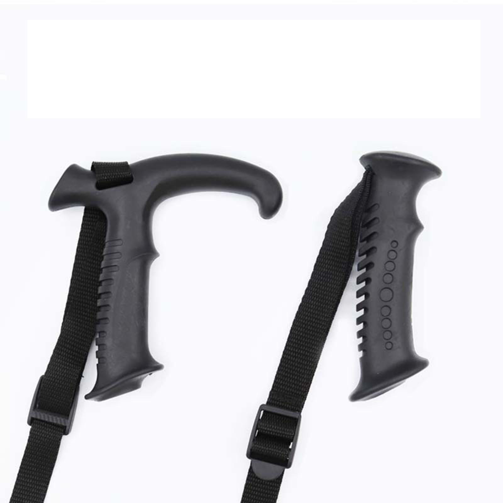 2x Walking Sticks Cane Hiking Pole Grip Trekking Poles Head Bend Grip Dia