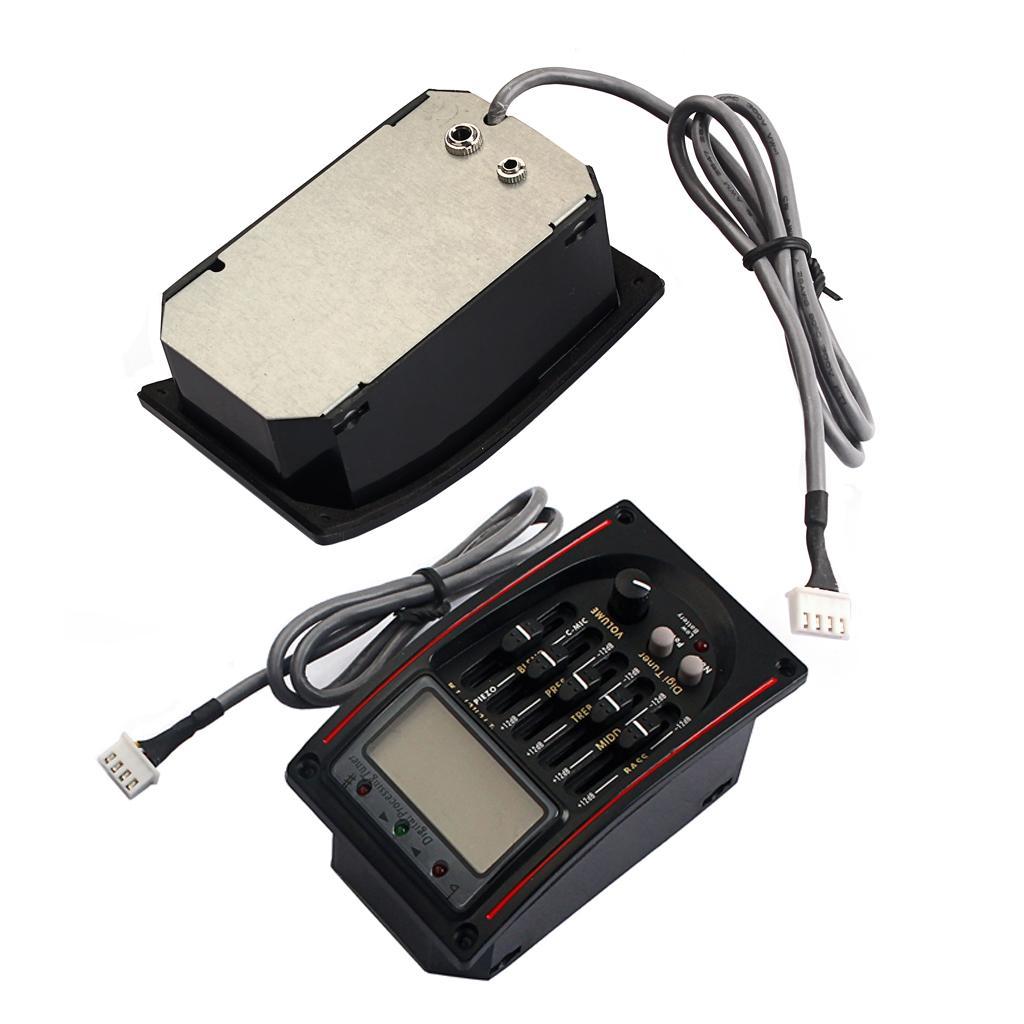 EQ Equalizer System Preamp Piezo Pickup LCD Tuner Classical Guitar Accessory