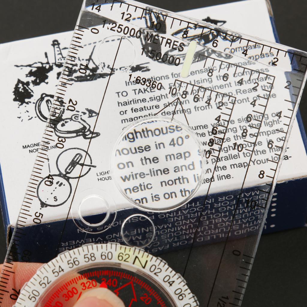 Multi-functional Pocket Compass Set for Hiking Camping Boating Cycling Orienteering