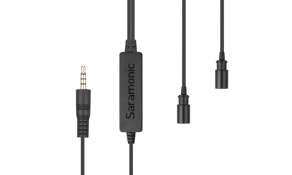 Micro Thu Âm Cài Áo Saramonic Lavalier 2M - Để Phỏng Vấn/ Livestream/ Podcast Jack Cắm 3,5mm Cho Điện Thoại/ Máy Quay - Hàng chính hãng