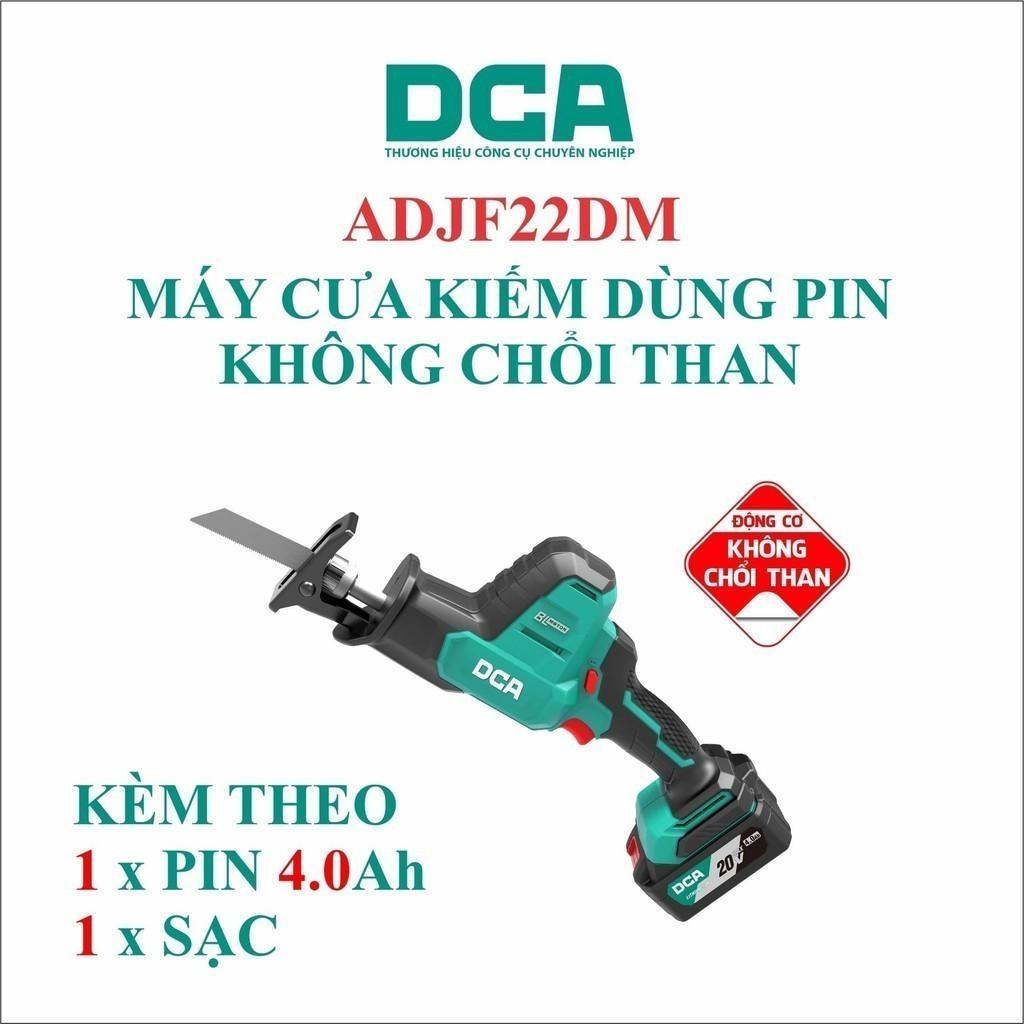 MÁY CƯA KIẾM KHÔNG CHỔI THAN DÙNG PIN DCA ADJF22EM - HÀNG CHÍNH HÃNG