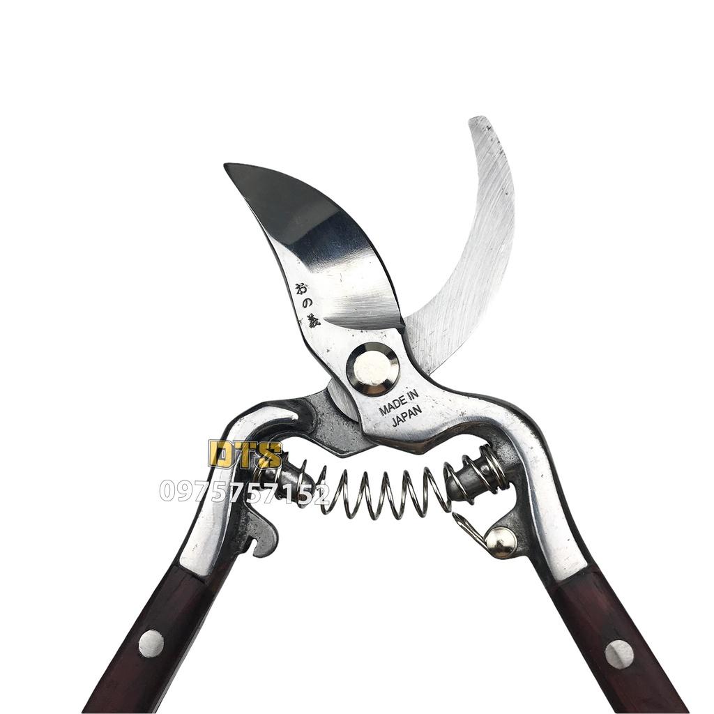 Kéo cắt cành thép Nhật đúc nguyên khối siêu sắc siêu khỏe tay cầm bọc gỗ chắc chắn siêu bền, kéo cắt tỉa bonsai cây cảnh