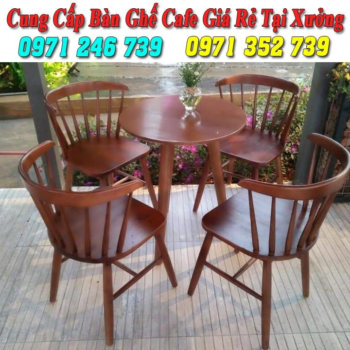 Bàn ghế cafe gỗ