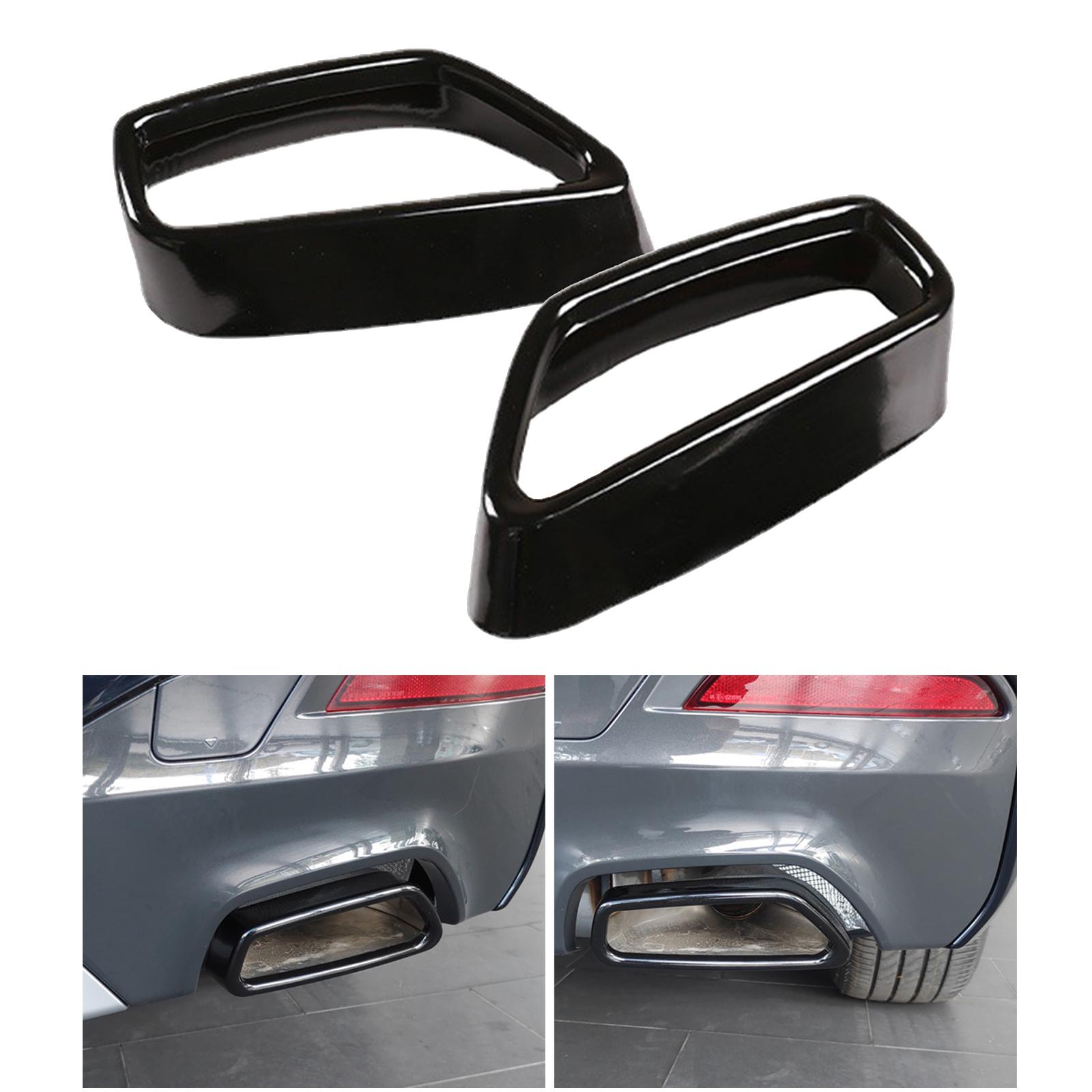 2Pcs Rear Exhaust Pipe Cover Trim for 5 G30 G38 Decoration Black