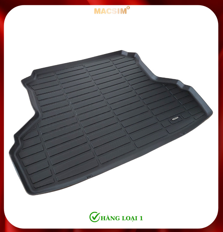 Thảm lót cốp xe ô tô Toyota Yaris 2023+ nhãn hiệu Macsim chất liệu TPE cao cấp màu đen