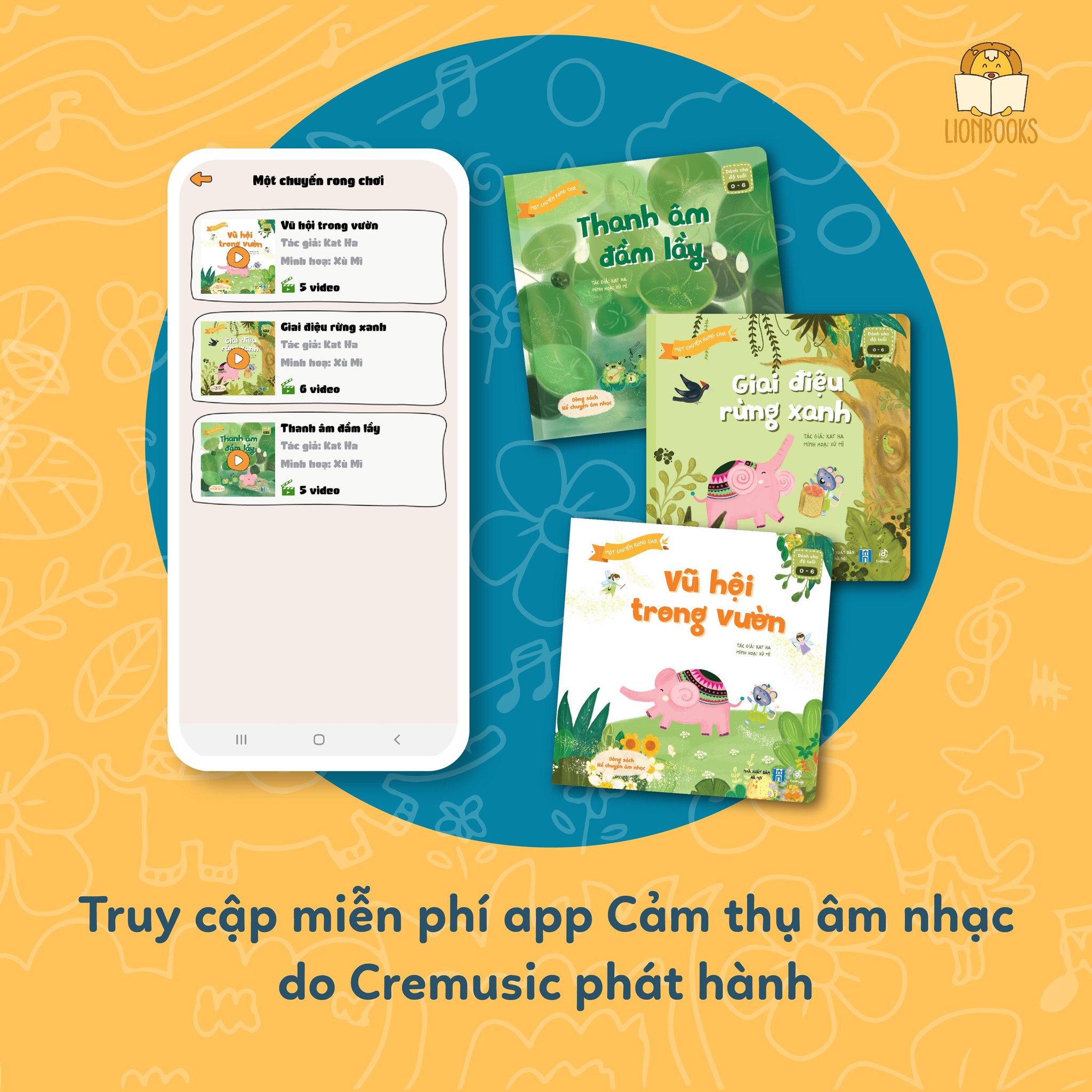 Combo Sách Kể Chuyện Âm Nhạc - Bộ &quot;MỘT CHUYẾN RONG CHƠI&quot; (Kèm Quà Tặng và App Cảm thụ âm nhạc CreMusic) - Sách Thơ &amp; Âm Nhạc Cho Bé Mầm Non 0-3 4-5-6 Tuổi