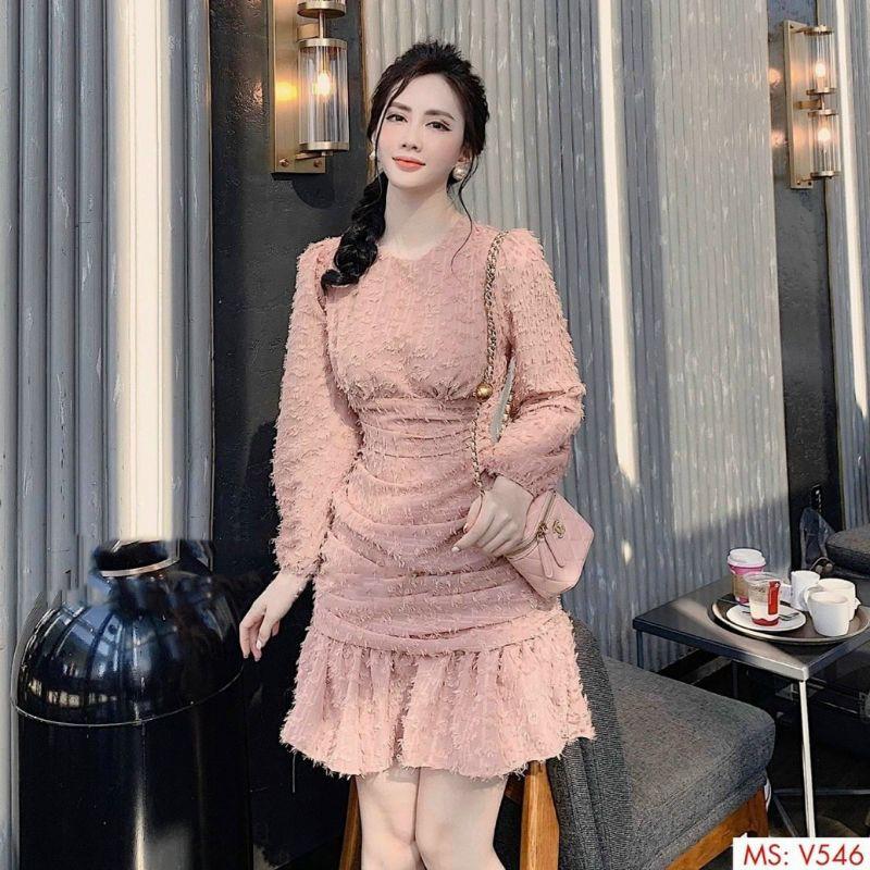 Đầm ôm đuôi cá dài tay
