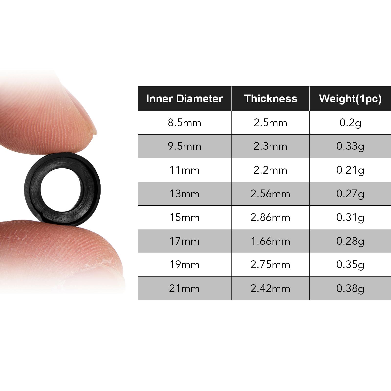 50 Vòng kiểm tra cuộn dây cần câu cá, chất liệu PVC có độ đàn hồi tốt