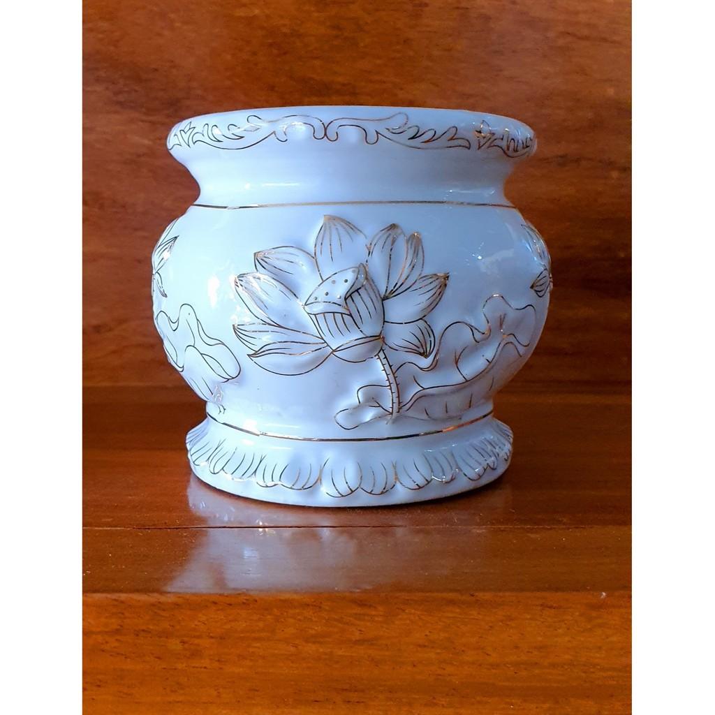 Bát nhang Sứ Bạch Ngọc cao cấp cao 9 cm số 1