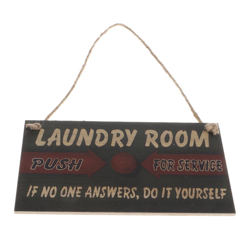 Laundry Room Wooden Hanging Plaque Gift Sign Wall Decor