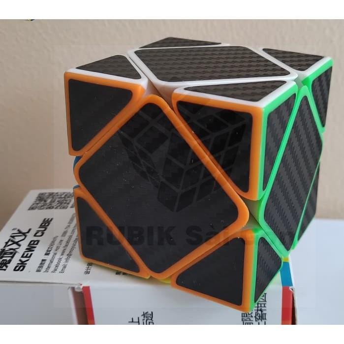 Khối Rubik Carbon Biến Thể Skewb - Rubic Ma Thuật Các Bon Biến Dạng - Ru Bíc Cacbon MoYu Meilong - Rubick Cac Bon Đẹp