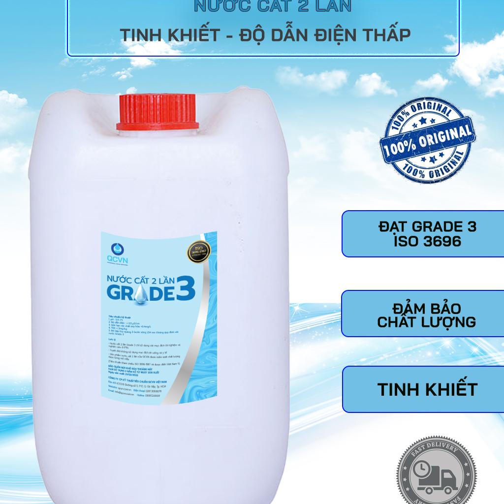 Loại 30 lít - Nước cất 2 lần - Pure water - Nước tinh khiết đạt chất lượng