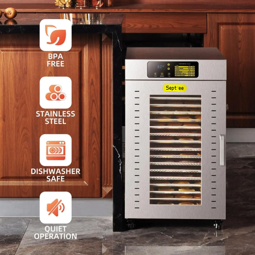 Máy sấy thực phẩm 18 khay, dung tích 94 lít thương hiệu Mỹ Septree DBC-18A - Hàng chính hãng