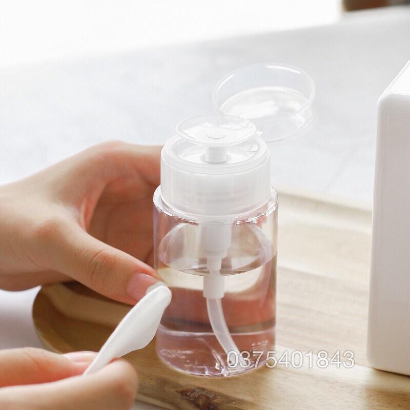 Chai đựng nước tẩy trang có nắp nhấn tiện lợi