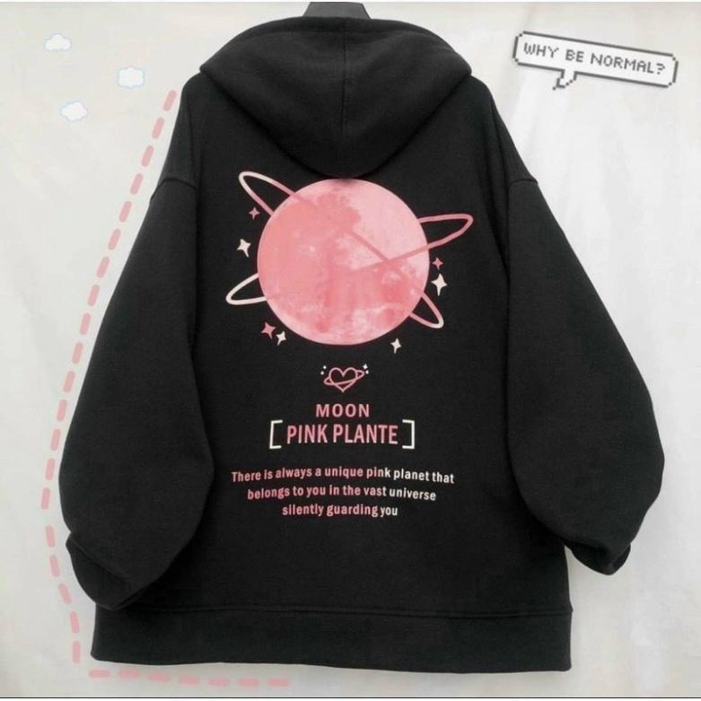 Áo khoác nam nữ Hoodie nỉ trơn Basic in 5D form rộng tay bồng khóa kéo có mũ Ulzzang giá rẻ màu đen, trắng K101