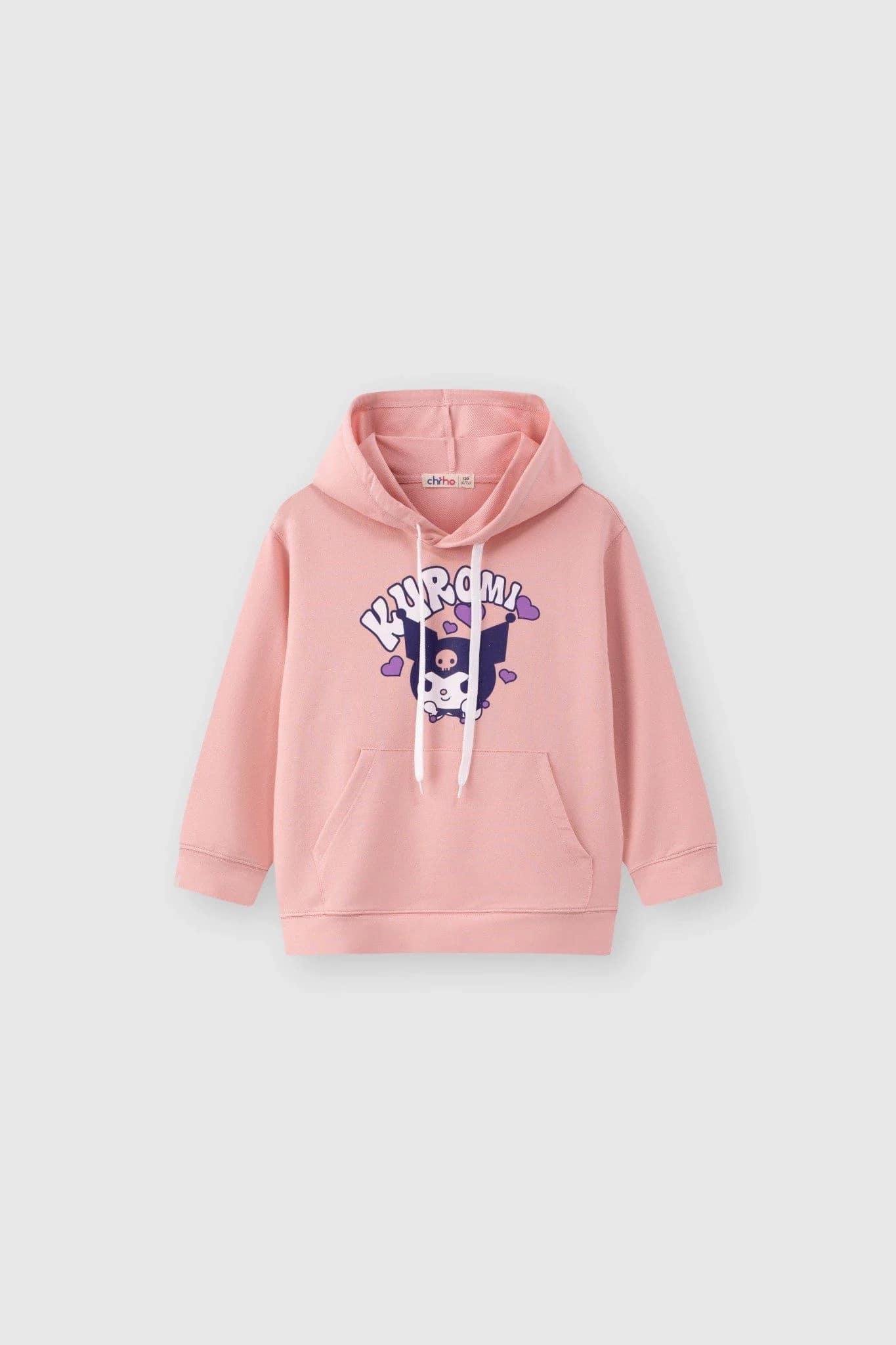  Áo Hoodie áo nỉ có mũ bé gái in hình kuromi Chiho size 120-150 cm chất nỉ da cá mềm đẹp GDH401R