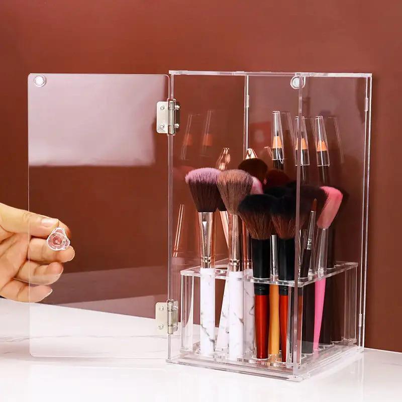 Hộp mica/ Acrylic bảo quản cọ Trang Điểm, Son Môi, Bút Kẻ Lông Mày trong Phòng Tắm, Phòng Ngủ - Trong suốt
