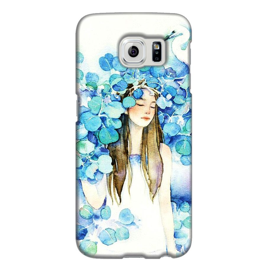 Ốp Lưng Dành Cho Điện Thoại Samsung Galaxy S6 - Cô Gái Lá Xanh