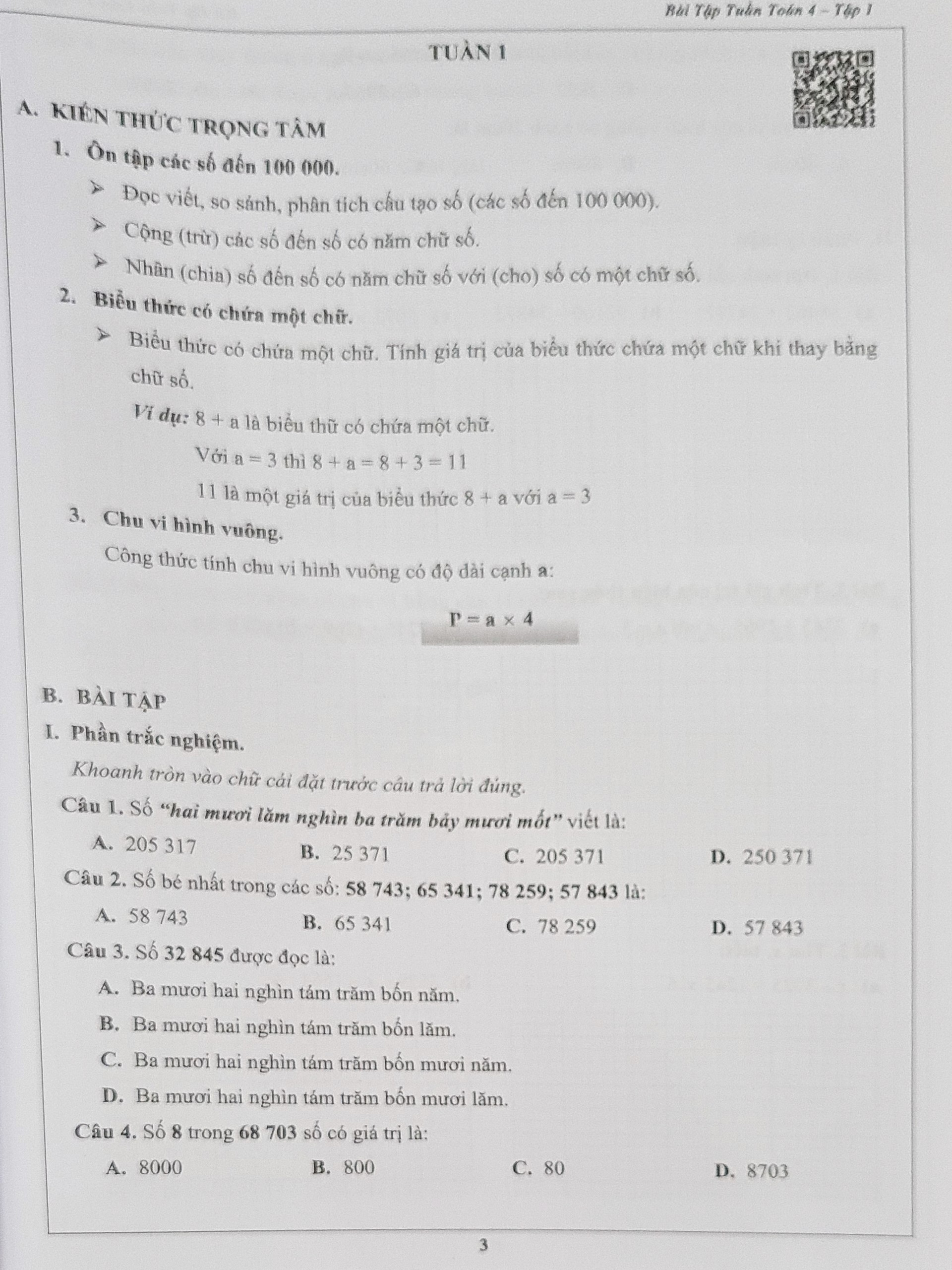 Combo Sách - Bài tập tuần Toán 4 tập 1 + 2