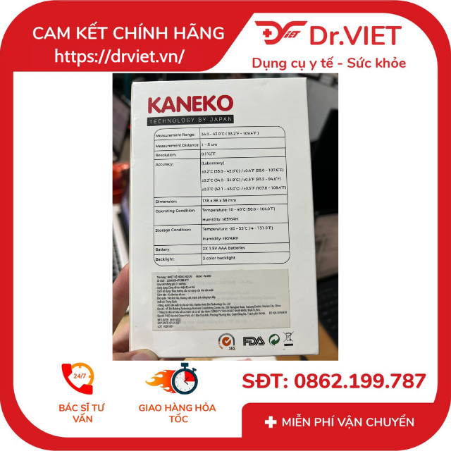 Súng bắn nhiệt độ trán Kaneko-HA650-Độ chính xác cao, tin cậy chỉ trong 1 giây.Bộ nhớ 50 lần đo,từ độ C sang độ F