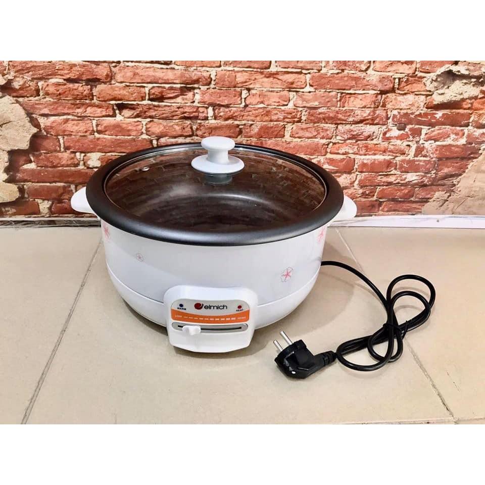 Nồi lẩu, hấp điện đa năng Elmich EL-3566 dung tích 3.5L tặng kèm xửng hấp bảo hành 2 tháng