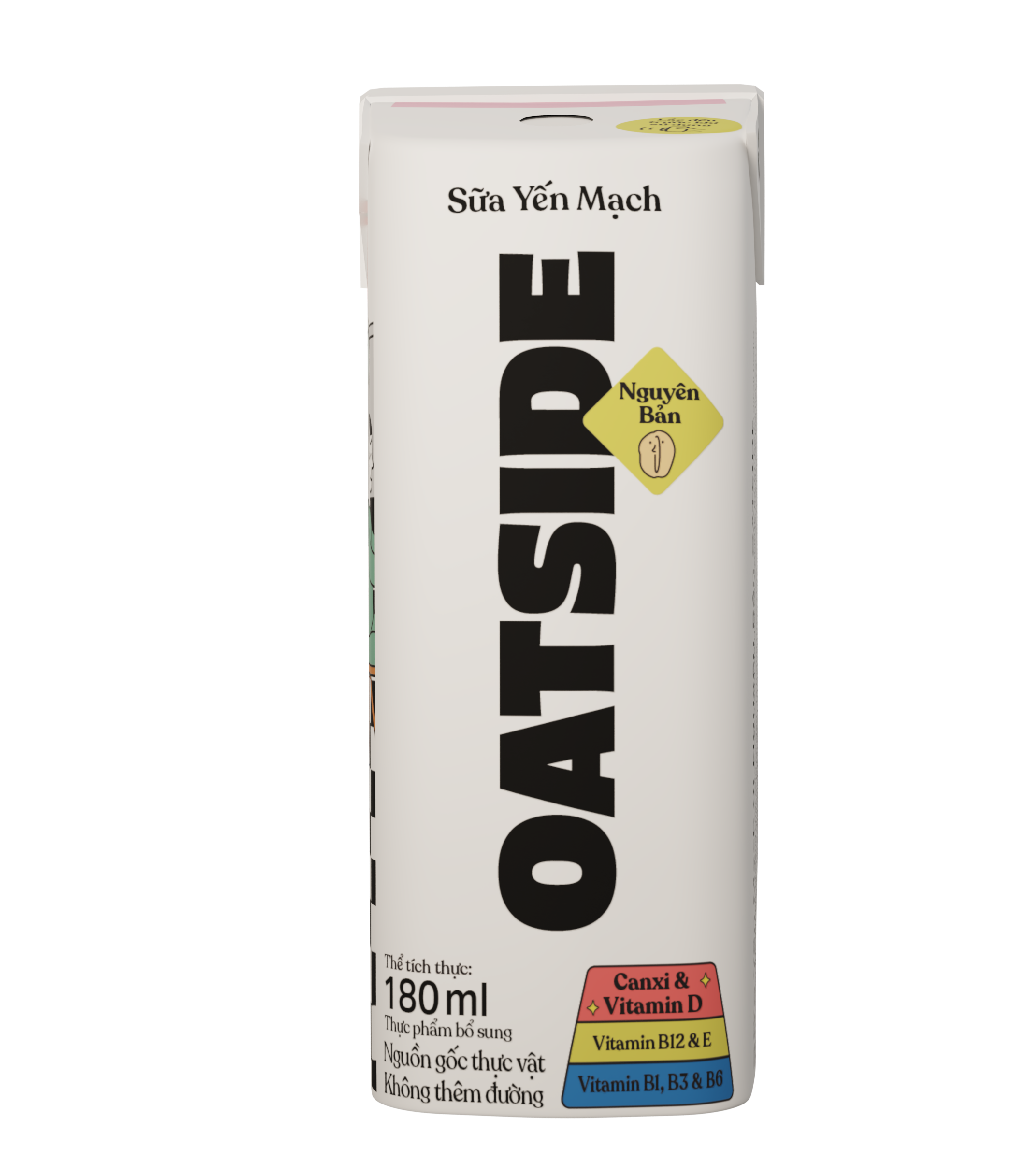 Thùng 24 hộp Sữa yến mạch OATSIDE vị nguyên bản 180ML