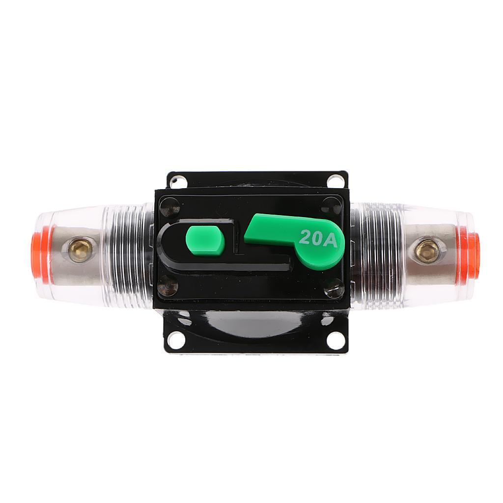 2pcs 20/40A Car Audio Inline Thermal Circuit Breaker Manual Reset Overload